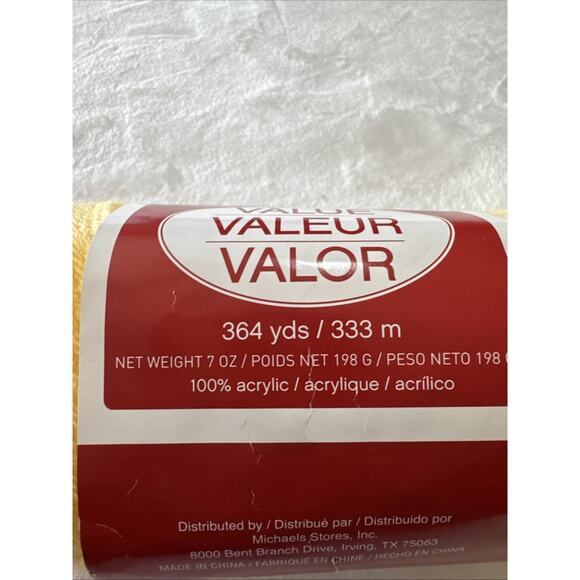 Craft Smart Value Yarn 364 yds, 7 oz Color # 32 Butter - Picture 3 of 3